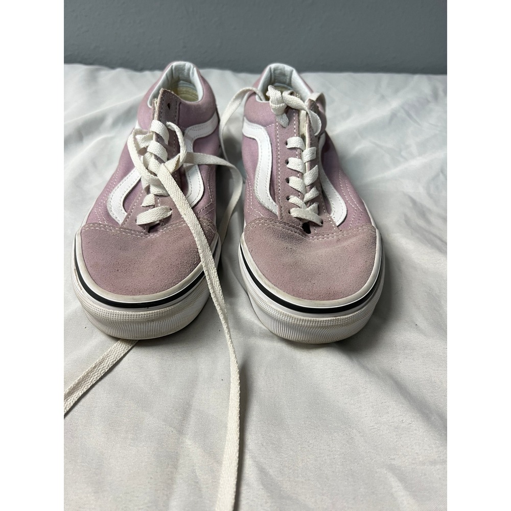 Vans Old Skool Lavender Pink Suede Canvas Low‎ Top Sneakers Womens 6.5 Mens 5.0